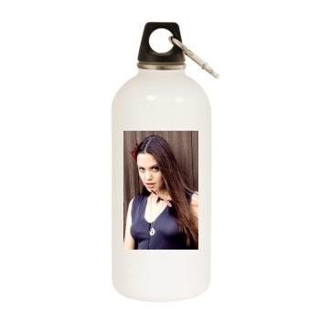 Angelina Jolie White Water Bottle With Carabiner