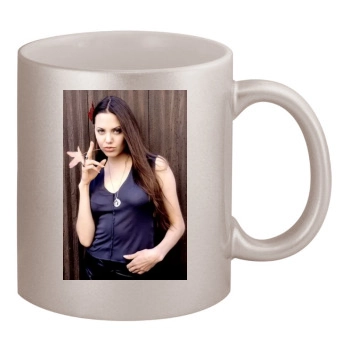 Angelina Jolie 11oz Metallic Silver Mug