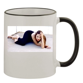 Angelina Jolie 11oz Colored Rim & Handle Mug