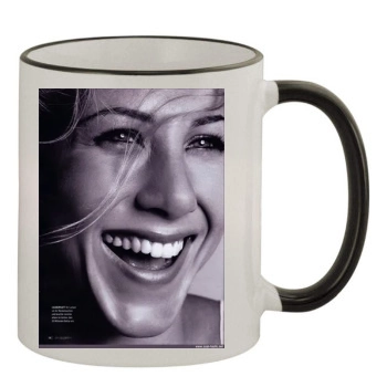 Jennifer Aniston 11oz Colored Rim & Handle Mug