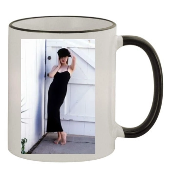 Angelina Jolie 11oz Colored Rim & Handle Mug