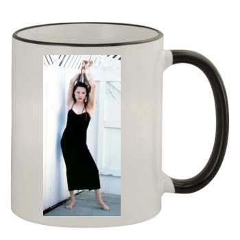 Angelina Jolie 11oz Colored Rim & Handle Mug