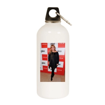 Jennifer Aspen White Water Bottle With Carabiner