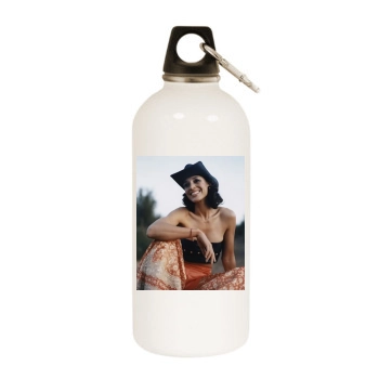 Jennifer Beals White Water Bottle With Carabiner