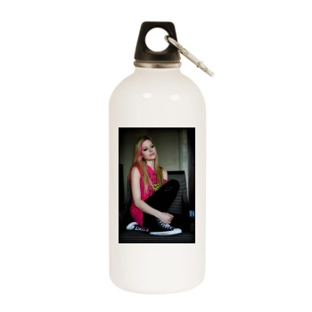 Avril Lavigne White Water Bottle With Carabiner