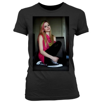 Avril Lavigne Women's Junior Cut Crewneck T-Shirt