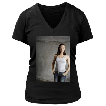 Jennifer Garner Women's Deep V-Neck TShirt