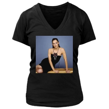 Jennifer Garner Women's Deep V-Neck TShirt