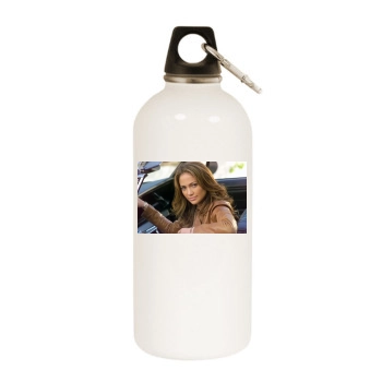 Jennifer Lopez White Water Bottle With Carabiner