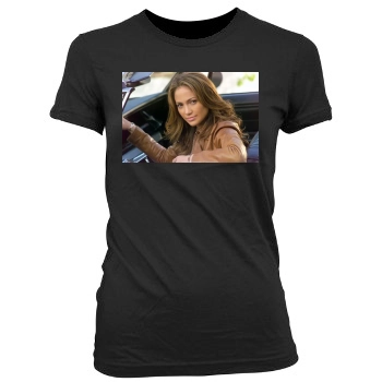 Jennifer Lopez Women's Junior Cut Crewneck T-Shirt