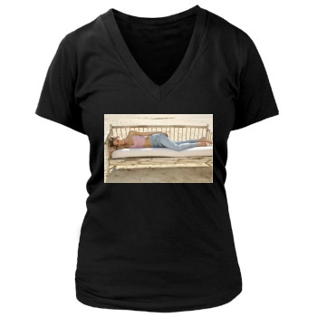 Bar Refaeli Women's Deep V-Neck TShirt