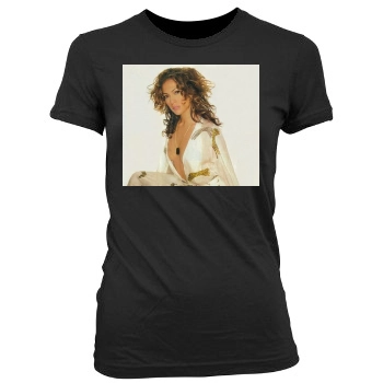 Jennifer Lopez Women's Junior Cut Crewneck T-Shirt