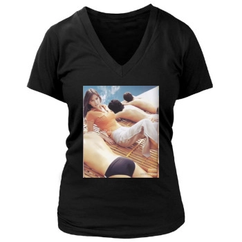 Bar Refaeli Women's Deep V-Neck TShirt