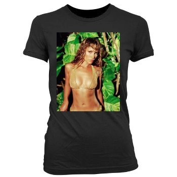 Jennifer Lopez Women's Junior Cut Crewneck T-Shirt