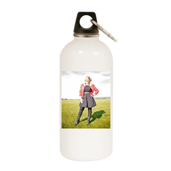Beatrice Egli White Water Bottle With Carabiner