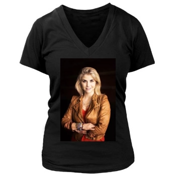 Beatrice Egli Women's Deep V-Neck TShirt