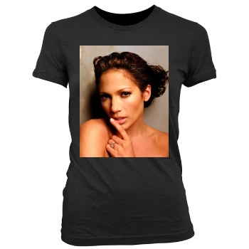 Jennifer Lopez Women's Junior Cut Crewneck T-Shirt