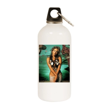 Jennifer Lopez White Water Bottle With Carabiner