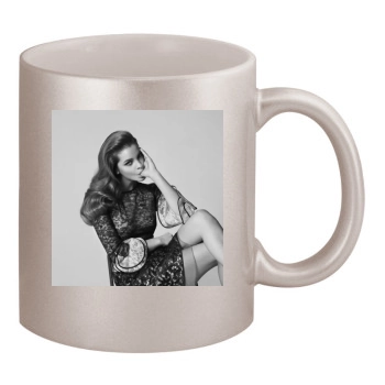 Barbara Palvin 11oz Metallic Silver Mug