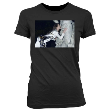 Barbara Palvin Women's Junior Cut Crewneck T-Shirt