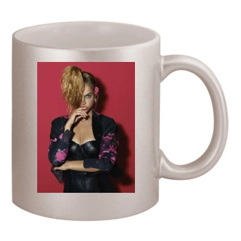 Barbara Palvin 11oz Metallic Silver Mug