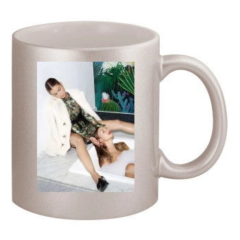 Barbara Palvin 11oz Metallic Silver Mug