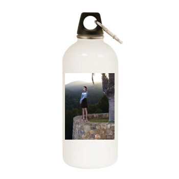 Barbara Palvin White Water Bottle With Carabiner