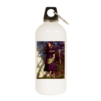 Barbara Palvin White Water Bottle With Carabiner