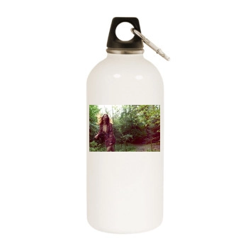 Barbara Palvin White Water Bottle With Carabiner