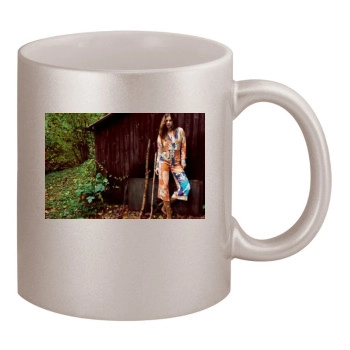 Barbara Palvin 11oz Metallic Silver Mug