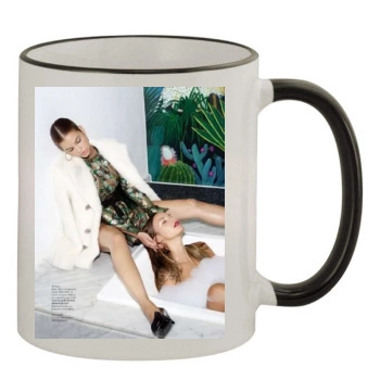 Barbara Palvin 11oz Colored Rim & Handle Mug