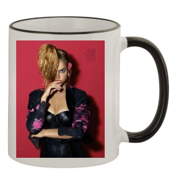 Barbara Palvin 11oz Colored Rim & Handle Mug