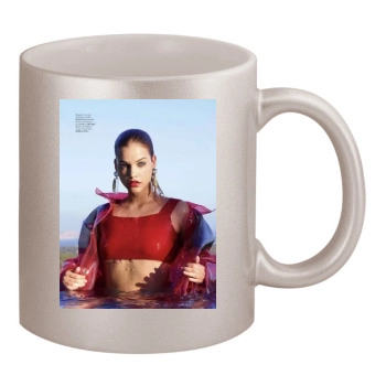 Barbara Palvin 11oz Metallic Silver Mug