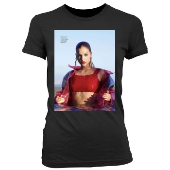 Barbara Palvin Women's Junior Cut Crewneck T-Shirt