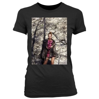 Barbara Palvin Women's Junior Cut Crewneck T-Shirt