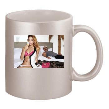 Barbara Palvin 11oz Metallic Silver Mug