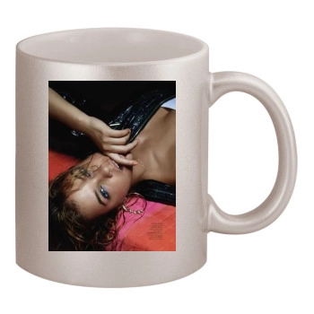 Barbara Palvin 11oz Metallic Silver Mug