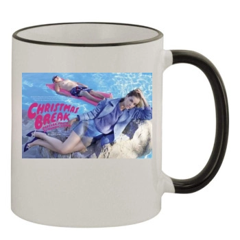 Barbara Palvin 11oz Colored Rim & Handle Mug