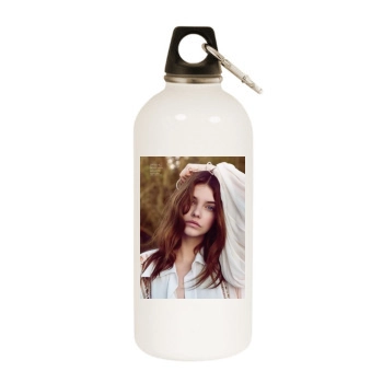 Barbara Palvin White Water Bottle With Carabiner