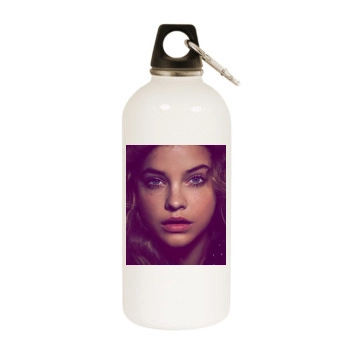 Barbara Palvin White Water Bottle With Carabiner