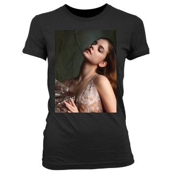 Barbara Palvin Women's Junior Cut Crewneck T-Shirt