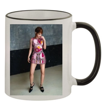 Barbara Palvin 11oz Colored Rim & Handle Mug