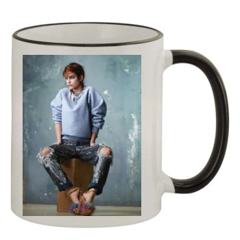 Barbara Palvin 11oz Colored Rim & Handle Mug