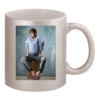 Barbara Palvin 11oz Metallic Silver Mug