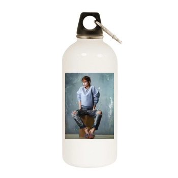 Barbara Palvin White Water Bottle With Carabiner