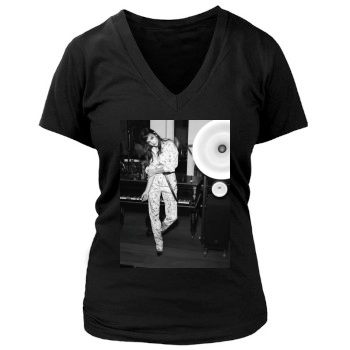 Barbara Palvin Women's Deep V-Neck TShirt