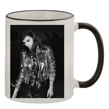 Barbara Palvin 11oz Colored Rim & Handle Mug