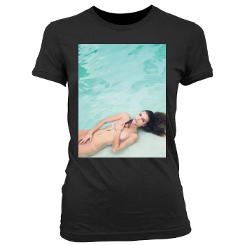 Barbara Palvin Women's Junior Cut Crewneck T-Shirt