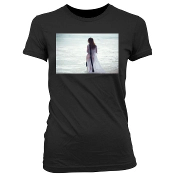 Barbara Palvin Women's Junior Cut Crewneck T-Shirt