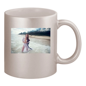 Barbara Palvin 11oz Metallic Silver Mug